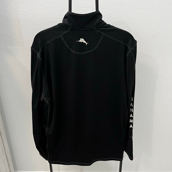 Tommy Bahama Men’s MD Island Active Kakoa Beach Full Zip Spellout UPF 30 ~ Black - Picture 5 of 6